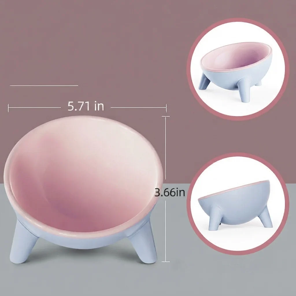 Pet Elevated Feeding Bowl With Stand Set