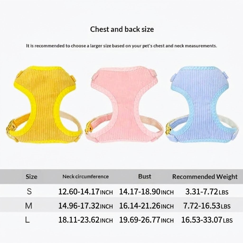 Outdoor Pet Harness And Leash Set For Walking