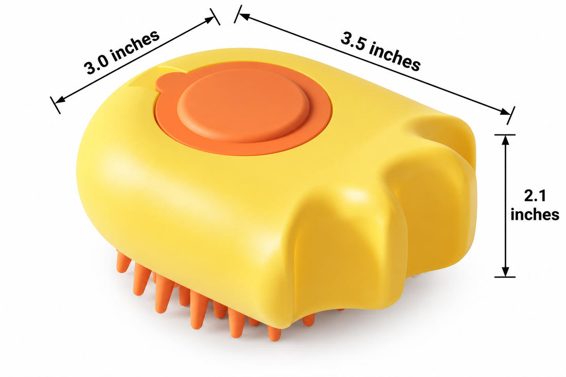 Pet Bath Massage Brush With Shampoo Dispenser