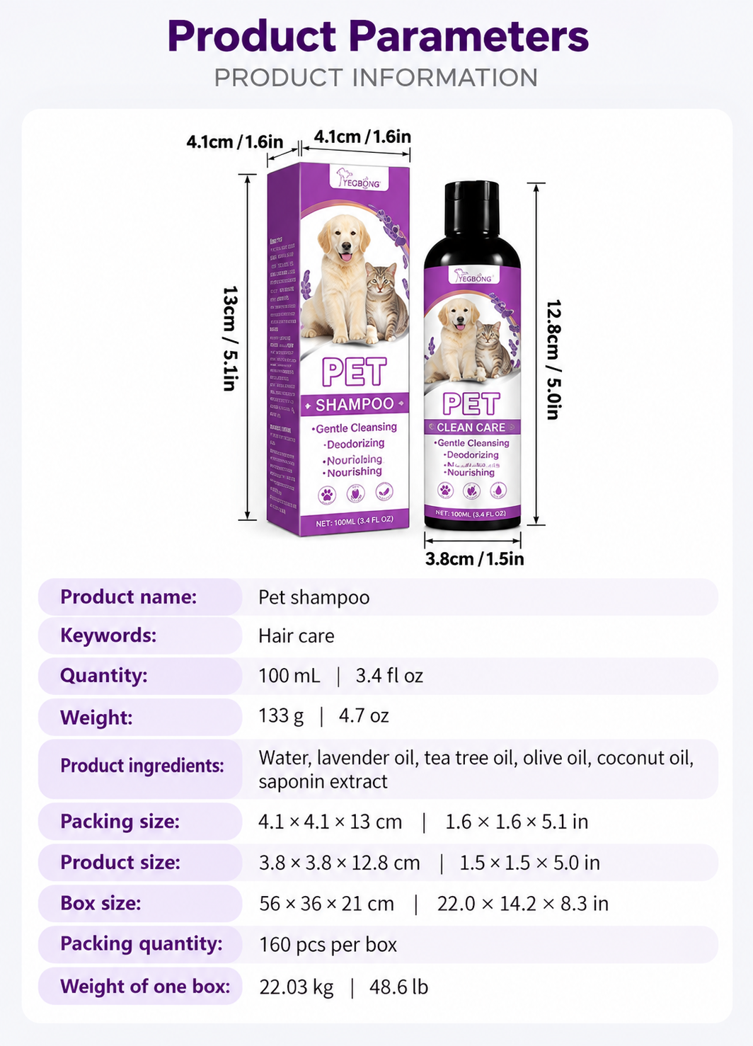 Pet Shampoo For Soft Tangle-Free Hair Care