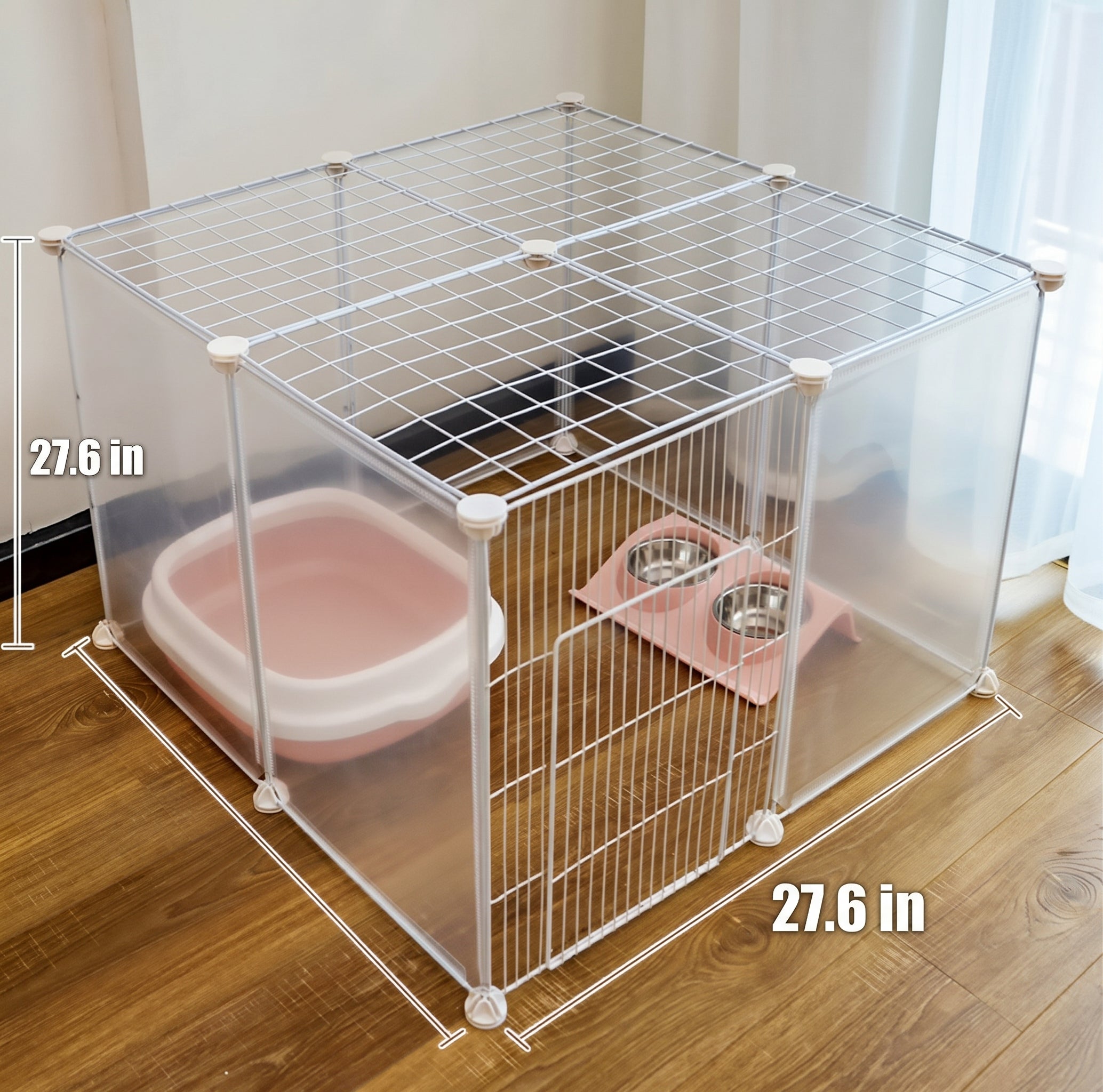 Transparent Resin Pet Fence Modular Indoor Enclosure