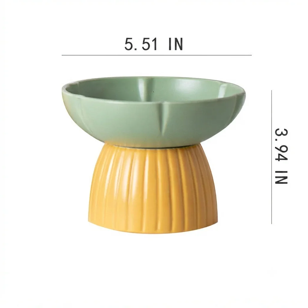Macaron Color Ceramic Feeding Bowl For Pets