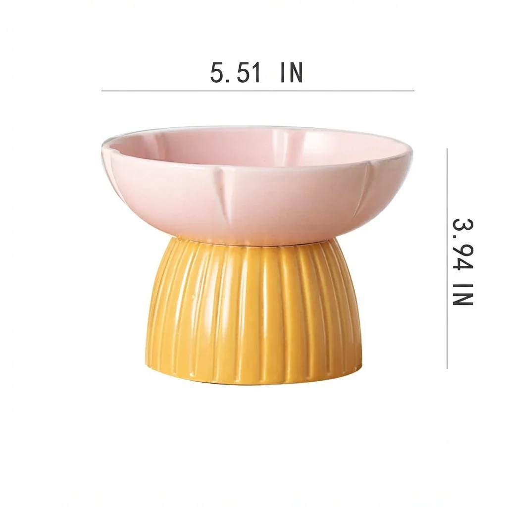 Macaron Color Ceramic Feeding Bowl For Pets