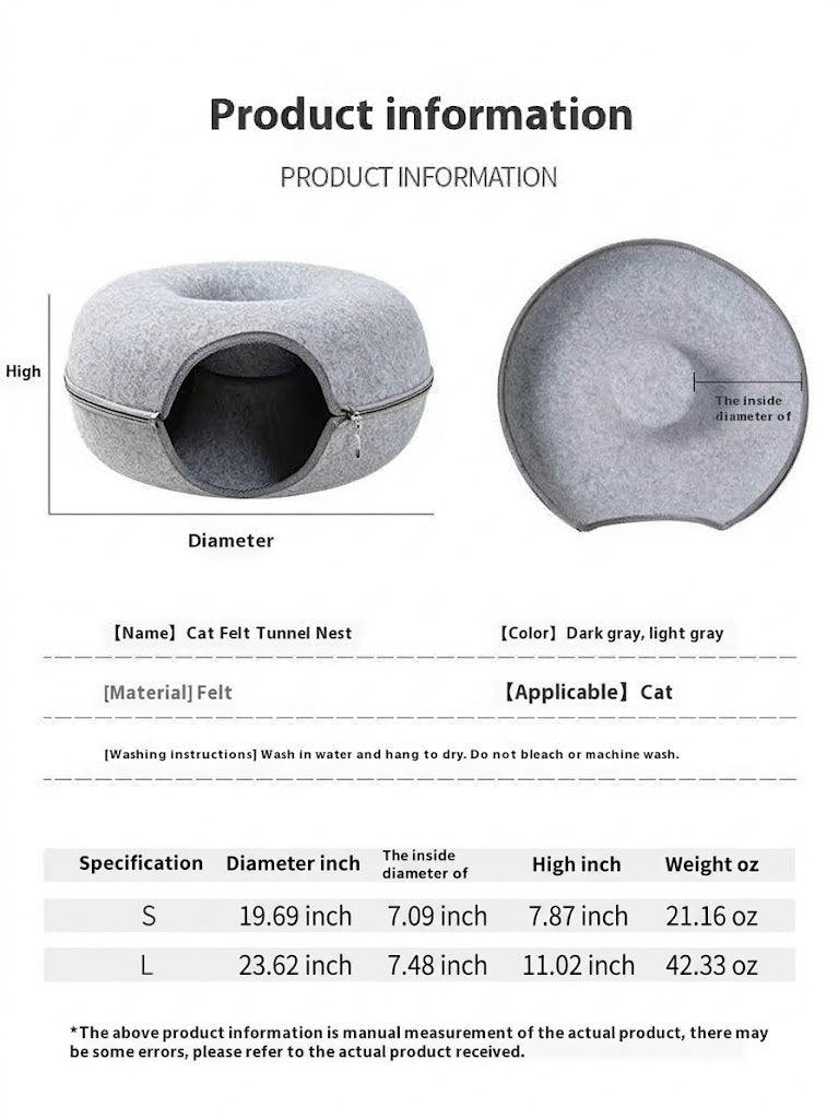 Pet Comfortable Round Tunnel Bed