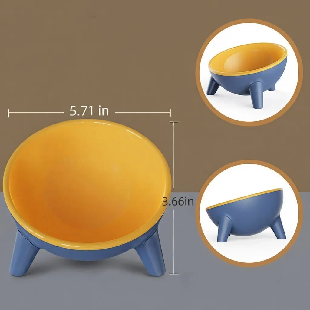 Pet Elevated Feeding Bowl With Stand Set