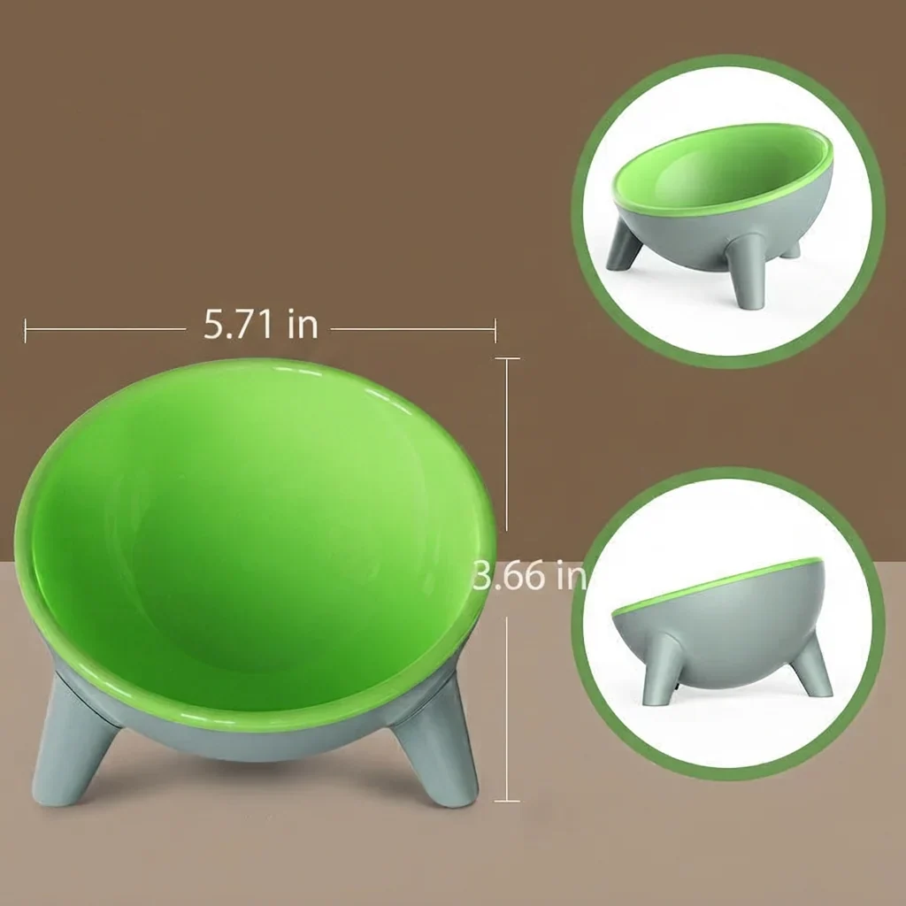 Pet Elevated Feeding Bowl With Stand Set