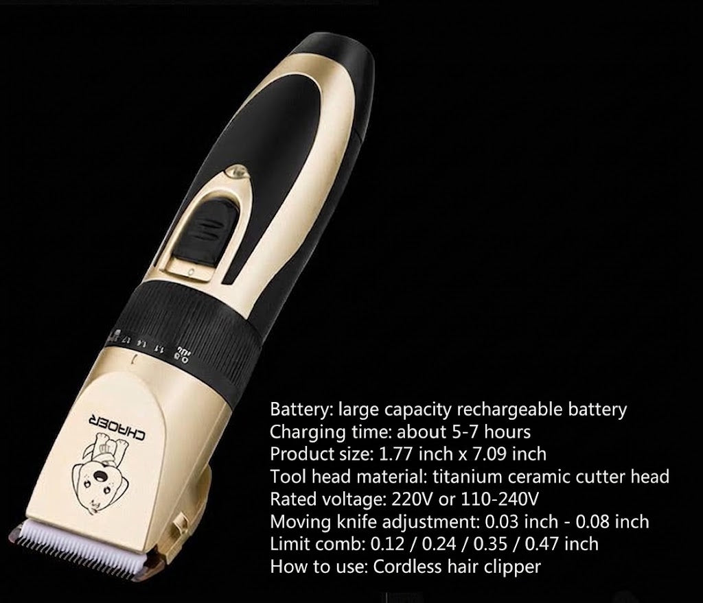 Professional Pet Electric Hair Trimmer Grooming Clipper
