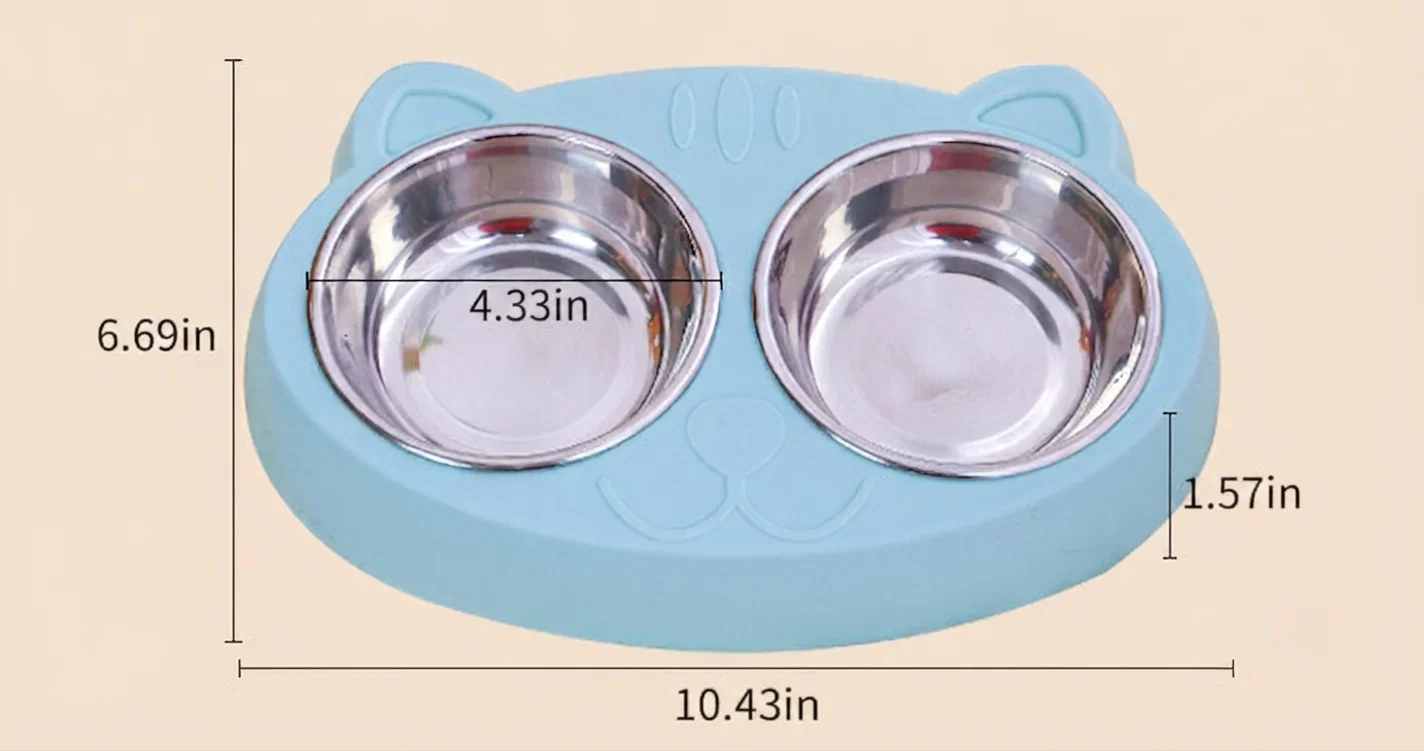 Pet Food And Water Feeding Bowl Basin