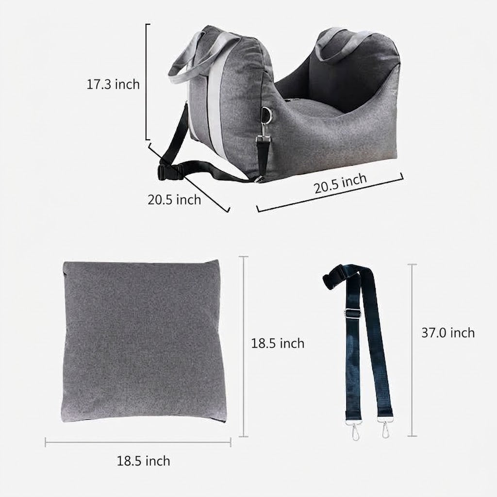 Detachable Washable Pet Car Seat Carrier