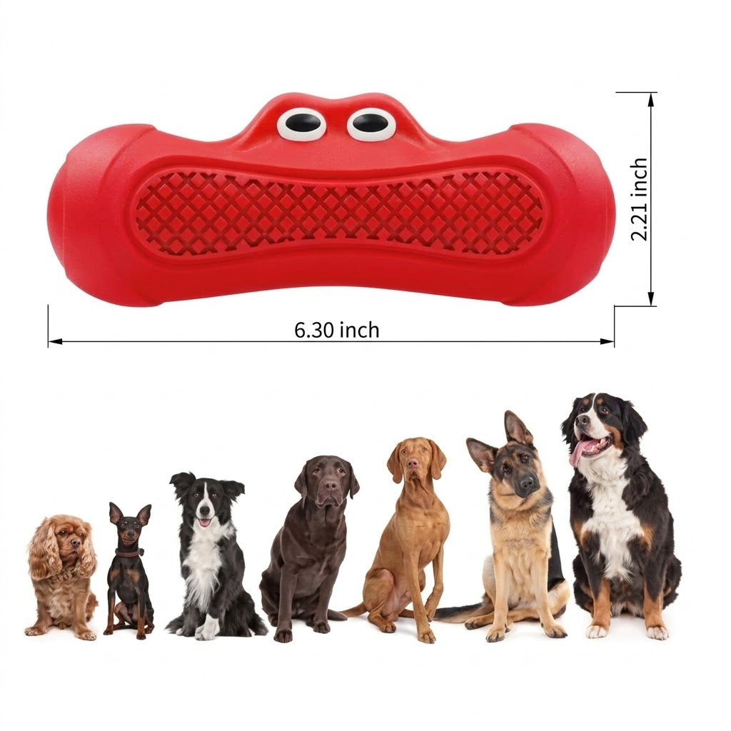 Natural Rubber Pet Teething Chew Rugby Toy